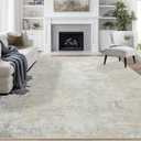 8x10 Area Rugs for Living Room Rug Washable: Abstract Large Rug for Dining Room Bedroom Carpet Non Slip 8 by 10 Indoor Modern Nursery Home Office Beige Grey