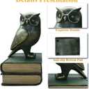 Dosker Book Ends for Shelves,Owl Decorative Bookends,Cute Animal Book Holders for Kids Rooms,Offices and Bedrooms(Retro Bronze)