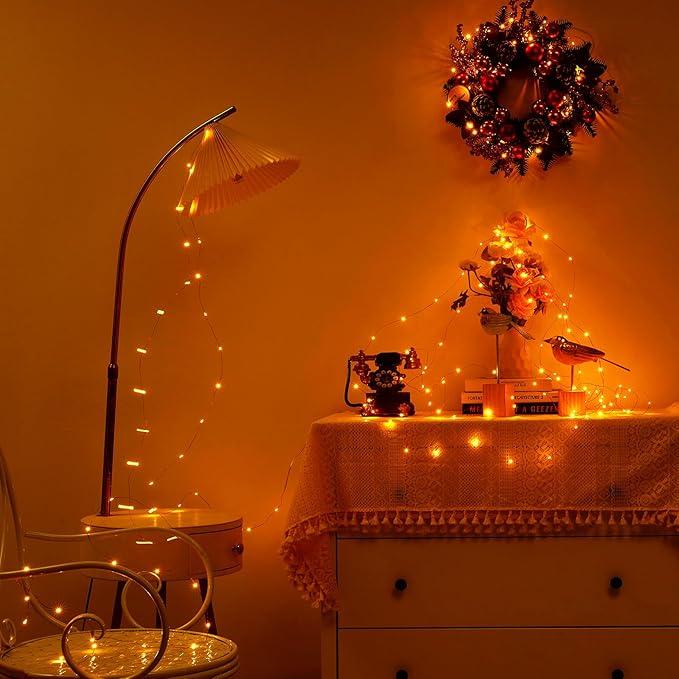 Ariceleo 2 Pack 16.4ft Battery Operated String Lights with Timer, Green with Synchronized Twinkle Mode, Fairy Lights Battery Powered, 50 LEDs, Idea for Christmas Bedroom Party Wedding
