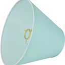 Aspen Creative 58927A Empire Uno Lamp Shade in Aquamarine, 5" Top x 10" Bottom x 8" Slant Height, Slip UNO 33mm