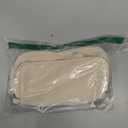 EACHY Travel Makeup Bag, Large Capacity Cosmetic Bag for Women, Waterproof PU Leather, Flat Open Portable Toiletry Bag for Skincare, Brushes & Travel Essentials (Medium, AO-Beige-M)