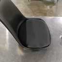 OLIXIS Set of 4 Dining Kitchen Mid-Century Modern Chairs with Wood Legs and PU Leather Cushion for Living Room Bedroom Outdoor Lounge, Black