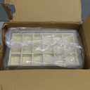 Frebeauty Acrylic Jewelry Organizer Earring Organizer Box with 5 Drawers Earring Holder Organizer with Velvet Trays Clear Jewelry Box for Women Earring Display for Rings Studs(Beige)