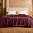 Bedsure 100% Cotton Blanket, Waffle Weave, Queen Size, Burgundy, 90"x90"
Breathable, Soft, Cozy, Thick, Waffle Texture, Summer Blanket for Bed, Gifts for Women, Machine Washable, All Seasons