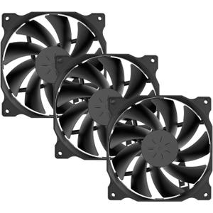 uphere 3-Pack Long Life Computer Case Fan 120mm Cooling Case Fan for Computer Cases Cooling,12BK3-3