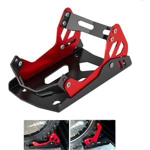 BAOUFF Motorcycle Wheel Chock,Special for Transportation Portable Adjustable 1800 lbs Capacity Front Tire Stand for 8"-21" Wheel Universal for Most Crusier Sports Dirt Bikes Trailer Truck-Red