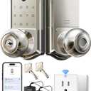 Veise VE018 Smart Knob Handle Lock - Fingerprint, App Control, Keyless Entry Front Door Lock with G1