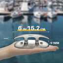 Boat Folding Cleats, Marine Grade Stainless Steel 316 Boat Cleats Pack of 4, Installation Accessories Included