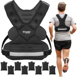 "Aduro Sport Adjustable Weighted Vest Workout Equipment, Body Weight Vest for Men, Women, Kids"  26lbs-46lbs