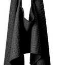 Pins & Aces Magnetic Premium Tour Towel - Lightweight and Absorbant Microfiber - Rubberized Magnet for Golf Carts or Golf Clubs - Won't Damage Clubs. 39" L x 15" W Golfing Gear (Black)