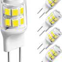 G8 Led Bulb, 20-25W Halogen Equivalent 3W T4 Bulb, Daylight White 6000K, 120V Puck Light Bulbs for Under Cabinet Light, Under Counter Kitchen Lighting,5-Pack