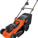 BLACK+DECKER 20-Inch Corded Electric Lawn Mower, Ultra Light Push Mower, 13-Amp High Output Motor, 3 in 1 Cutting Versatility, Tool Free Height Adjustment, 7-setting Cutting Height (MM2000)