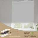 Changshade Blackout Roller Shades for Indoor Windows,Cordless Roller Blinds,Free-Stop Roll Up Shades with Thermal Insulated, Uv Protection Fabric for Bedroom,Office,French Door,White,31" W72 H