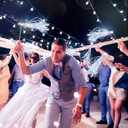 Simgoing 24 Pcs Lighted Wedding Wands LED Tinsel Wands Light up Streamers Sparklers for Wedding Send Off and Exits Birthday Party Props Favors(White Tinsel)