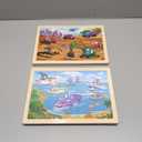 SYNARRY Wooden Vehicle Puzzles for Kids Ages 4-6, 6 Packs 60 PCs Jigsaw Puzzles Preschool Educational Toys Gifts for Children Ages 4-8, Kids Toys Gifts for 4+ Year Olds Boys Girls