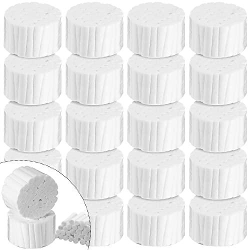 950 Counts Dental Gauze Rolls Cottons Pads Good Absorbent Nose Plugs Flexible Dental Cotton Rolls Swabs Ball for Dentists Kids Adults Nosebleed Mouth Gauze Accessories, 1.5 Inch