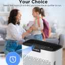 Air Purifiers for Home Large Room 2200 Ft with Washable Filters, MOOKA H13 HEPA Air Purifier for Home Pets Bedroom with Fragrance, Air Cleaner for Smoke Dust Pollen Pets Hair Odor, KJ190 White