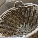 Household Essentials Brown Tall Round Wicker Storage Basket 19'' x 25''