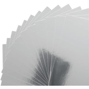 60 Sheets Silver Mirror Cardstock Paper ,8.5x11 (250 GSM), Metallic Finish Silver Foil Board for Crafting, Invitations & Decorations Die Cut and Plotter Compatible