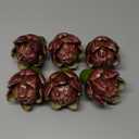 Fake Artificial Artichoke Vegetables Faux Plastic Artichoke Wedding Party Table Home Plastic Flower Decoration(Purple,Small,3)