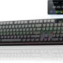 AULA F108 PRO - Wireless Mechanical Keyboard with Screen & Knob,Full Size Keyboard with 8000mAh Battery,Pre-lubed Switches,Side Printed PBT Keycaps,RGB Backlit Hot Swappable Custom Gaming Keyboards