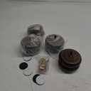 Michanco 3 Inch/ 7CM Round Furniture Legs Replacement Couch Sofa Legs Set of 4 Chunky Bun Feet for Furniture Wood Legs Mid Century Predrilled M8 Bolt