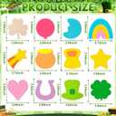 36 Pcs Wooden St Patrick's Day Tree Decorations Ornament Lucky Charms Ornaments Saint Patricks Ornaments for Tree Shamrock Ornament Home Fireplace Fence Irish Holiday Party Hanging Decor