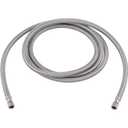 Eastman 8 Feet Flexible Ice Maker Connector, 1/4 Inch x 1/4 Inch Compression Connection, Braided Stainless Steel with Nickel-Plated Brass Nuts, 48283