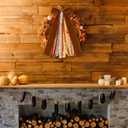 3 Pack Thanksgiving Assorted Ribbon Bow for Wreath Large Fall Clip-on Wreaths Ribbon Tree Topper Bow Decorative Wreath Sash Bundle for Front Door Thanksgiving Party Yard Porch Ornament Decor