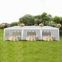 10x30 Outdoor Canopy Tent for Parties, Waterproof Party Tent with 8 Removable Sidewalls & Windows, Heavy Duty Outdoor Canopy for Wedding, Backyard Events & Commercial Use, White