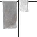 Marble Base Outdoor Standing Towel Rack for Swimming Pool, Hot Tub Or Spa, 304 Stainless Steel 6 Arms Standing Towel Sheet Holder Blanket Drying Rack Matte Black
