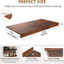 Wire Shelf Covers for Pantry, Premium Engineered Wood Shelf Covers for Wire Shelving, Wire Rack Covers for Closet, Laundry Room, Easy Assembly, Rustic Brown (5pcs, 30" W x 16" D), Patent Pending