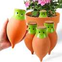 KGZZIZI 4 Pcs Self Watering Terracotta Globes. Large Olla Planter Inserts. Plant Lover Gifts (11.5OZ - 4pcs)
