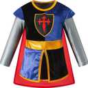 Auggle Baby Boy Knight Costume Toddlers Medieval Halloween Cosplay Party Costume (12-18Months)