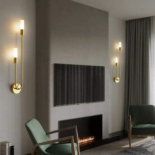 2x Modern Classy Wall Sconce, Double Head G9 LED Bulb Wall Lamp Wall Mounted Deco Lamp for Living Room Bedroom 85265V