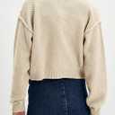 JOKELAMB Women's Cardigan Sweaters Trendy 2025 Lightweight Button Down Crewneck Knit Work Casual Outfits Clothes (Large, Apricot-038)