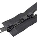 YaHoGa 2PCS #5 59 Inch Two Way Separating Jacket Zipper for Sewing Jacket Coat Molded Plastic Vislon Zippers Bulk (59" TW Black)