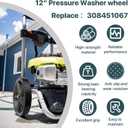 308451053 Pressure Washer Cart Replacement Wheel 308451067Compatible with RyobiHomeliteBlackMax Pressure Washer (12 x 1.75 1/2 Hub) -2 pack