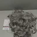 BARSDAR 100% Human Hair Bun Extension - Real Human Hair Gray Messy Bun Scrunchie for Women - Elastic Wavy Small Updo Chignons Grey Salt and Pepper Hairpieces Soft Natural Looking Daily