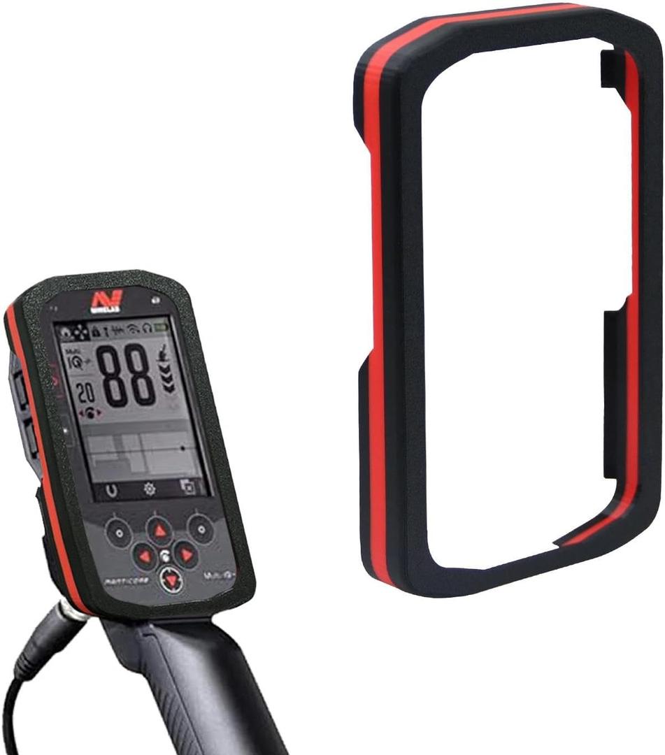 Controller Case for MINELAB Manticore Remote Bumper Anti-Collision Shockproof Durable Protective Case with Precise Cutouts for Power Button Metal Detector Accessories (Black + Red)