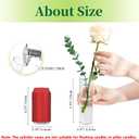 Hewory Cylinder Glass Bud Vases: Set of 12 Small Clear Skinny Single Flower Vase for Centerpieces - Minimalist Bulk Vases for Wedding Birthday Bridal Shower Party Events Table Decor, 5.91"(H)1.8"(D)