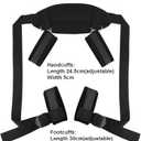 Sex Body Bondage Harness Belt with Handcuffs, Punk Pu Leather Bondage Restraints for Adult Play, BDSM Erotic Clothing Slutty Sex Outfits Restraints for Bedroom, SM Sex Toys for Couples