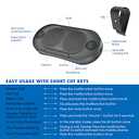 Besign BK06 Bluetooth 5.0 in Car Speakerphone with Visor Clip, Wireless Car Kit for Handsfree Talking, Motion Auto On, Siri Google Assistant Support, Dual 2W Speakers (Metal Gray)