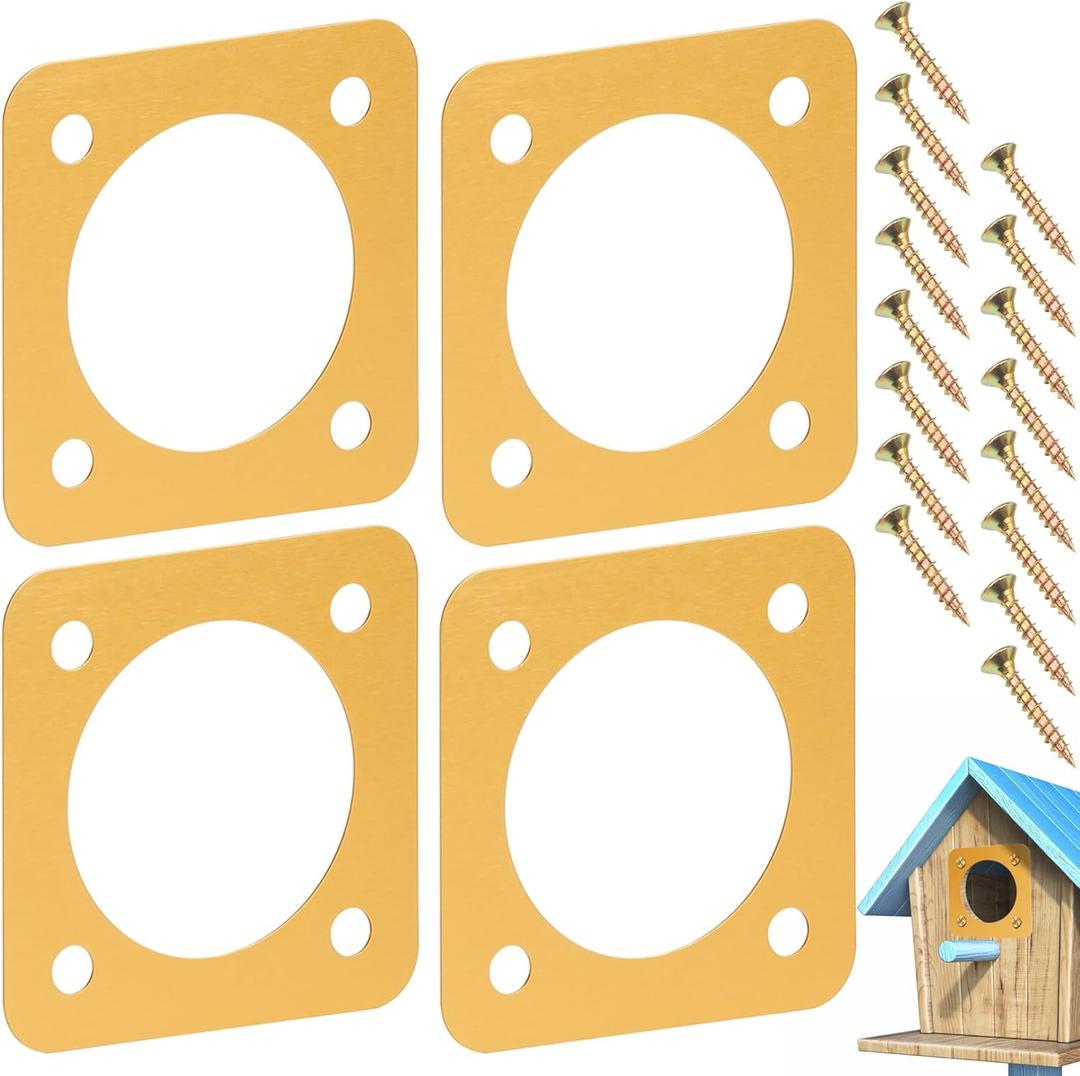 AQKILO Birdhouse Predator Guard, Helping Reduce Nest Destruction and Enhance Safety for Bird Chicks, 4 Pack, 11/8" (1.375in)