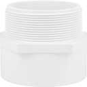 4" PVC Male Adapter Pipe Fittings, 2-Way PVC Slip Hose Adapter Coupling with 4-Inch Male Hose Thread, Schedule 40, White