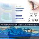 Hubeye TR90 Sports Reading Glasses for Men and Women Ultralight Flexible Anti-Blue Light ReadersBlack+Blue+Orange+2.5