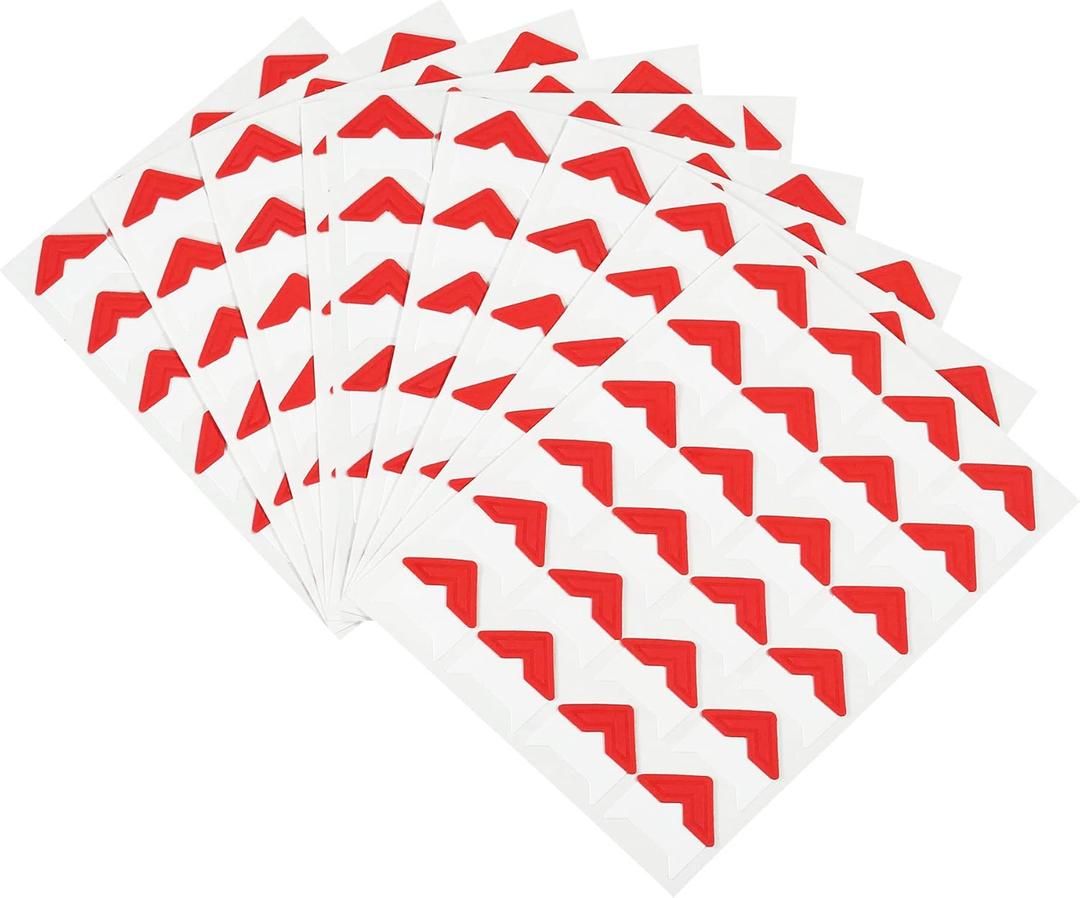 PATIKIL Photo Corners, 15 Sheets/360 Pcs Self Adhesive DIY Picture Mounting Sticker for Journal Album Diary Scrapbook, Red