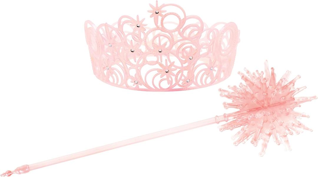 Wicked Glinda Crown and Wand Costume Accessory Set, Official Wicked Crown and Wand with Sparkling Details, One Size