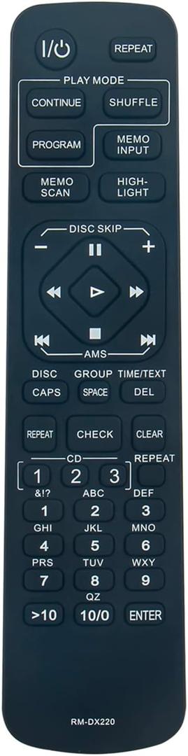 RM-DX220 Replacement Remote Control fit for Sony Disc Player CD Changer CDP-CX220 CDP-CX205 CDP-CX235 CDP-CX220 RMDX220
