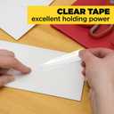 Scotch Transparent Tape, Clear Tape Engineered for Office and Home Use, 3 Inche Core, 1 in x 2592 in, 3 Rolls